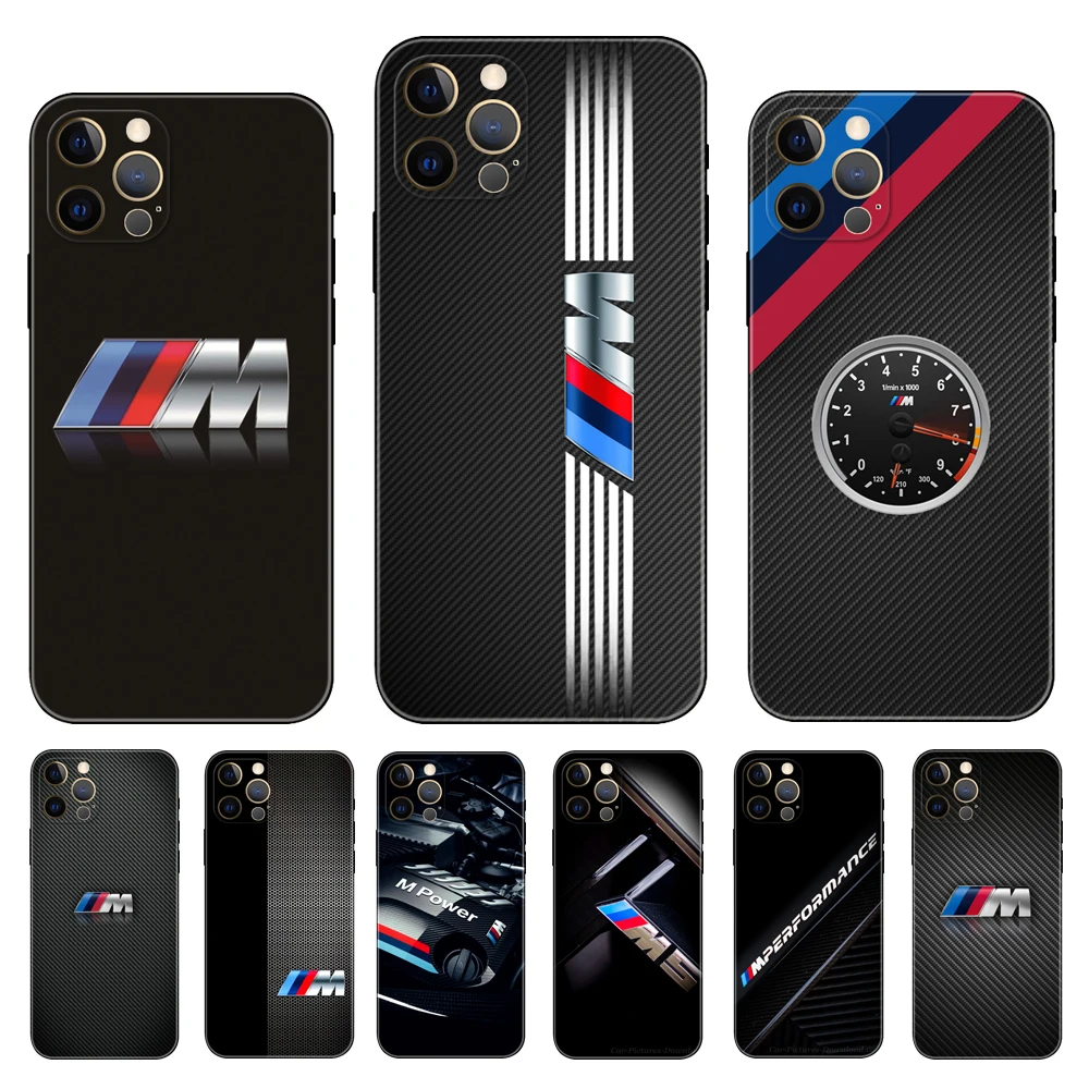 

Cool car M3 M4 black strips phone case for iphone 5s 2020se 6 6s 7 8 plus x 10 XR XS 11 12 13 mini pro MAX black tpu back cover