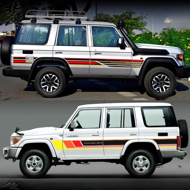 Фото Автомобильная наклейка, виниловая наклейка FORToyota Land Cruiser LC76 LC80 LC71 LC70, модное спортивное украшение, аксессуары для пленки на заказ №1