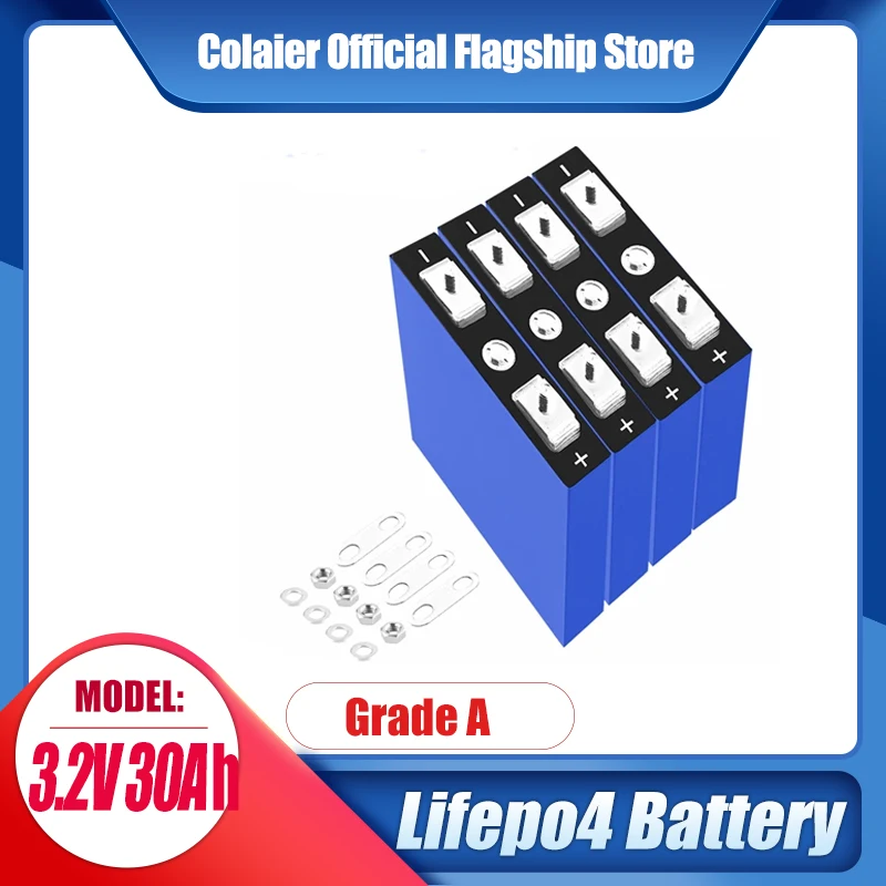 

Аккумуляторная батарея Colaier Lifepo4 3,2 в 30 Ач, литий-железо-фосфатный мономер для скутера, электронного велосипеда, аккумулятор для хранения эне...
