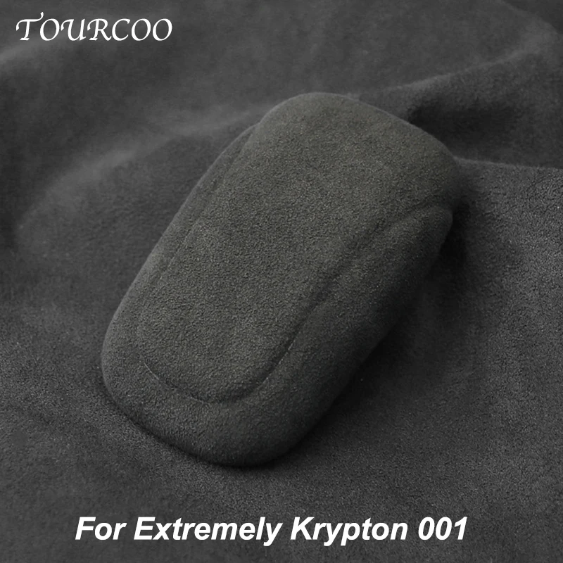 

For Extremely Krypton 001 Alcantara Automobile Shift Cover Accessories Decoration Gear Lever Protection Cover Sticker