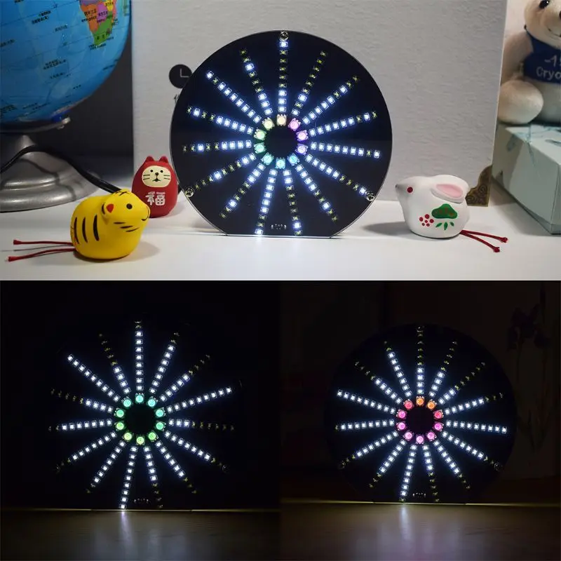

L69A LED Circular Visualizer Music Spectrum Display DIY Kit Electronic Learning Kits