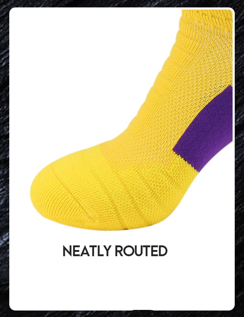 Sports Socks Basketball Men Thickened Professional Elite Socks  Tube High Tube Practical Sweat Absorbent Non Slip Terry Sports