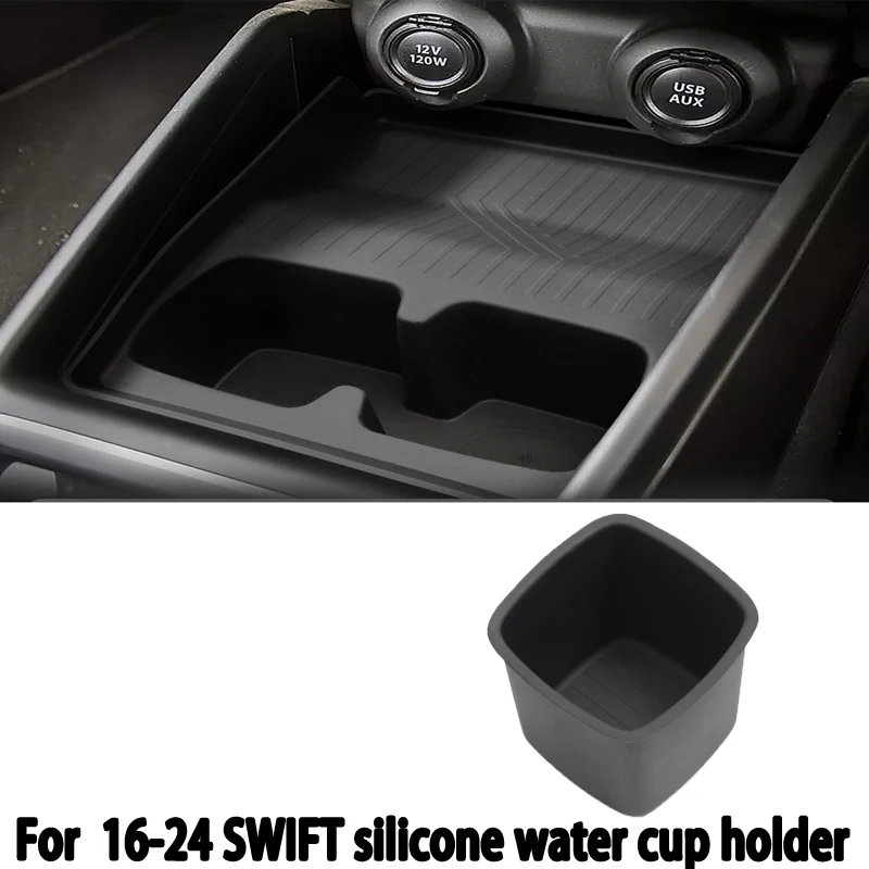 Фото Подходит для Suzuki Swift 2016-2024, силиконовый держатель для стаканов, центральный держатель для стаканов на задней панели, держатель для напитков. №1