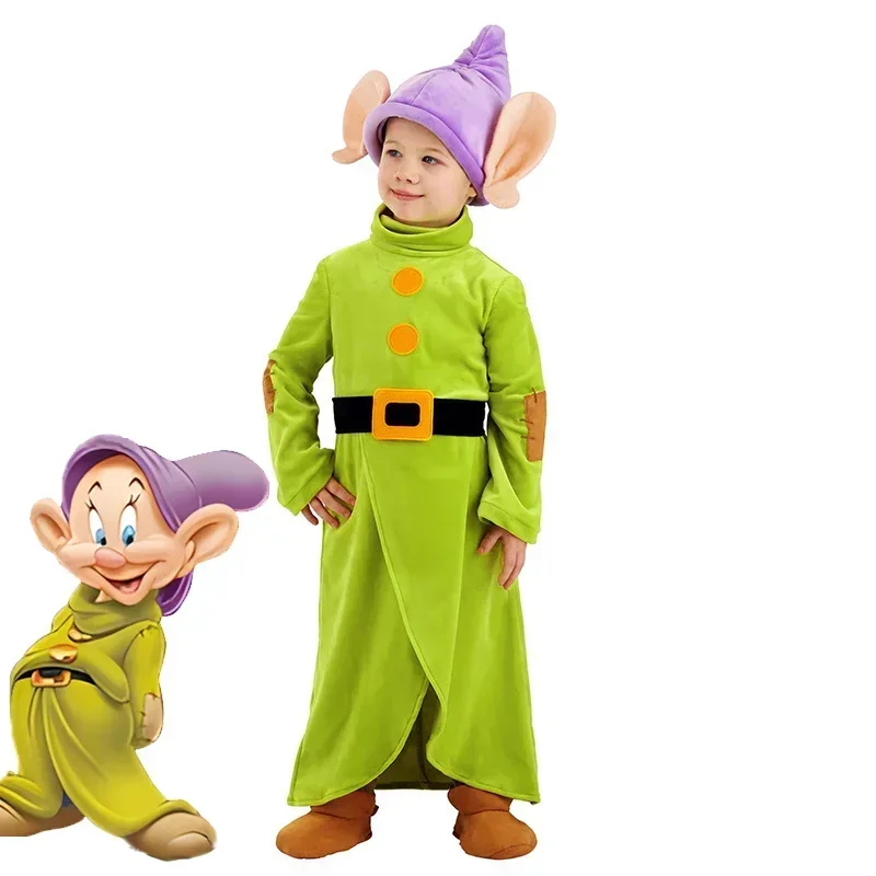 Костюм для косплея Dopey The Seven Dwarfs наряд гнома и эльфа детская одежда выступлений