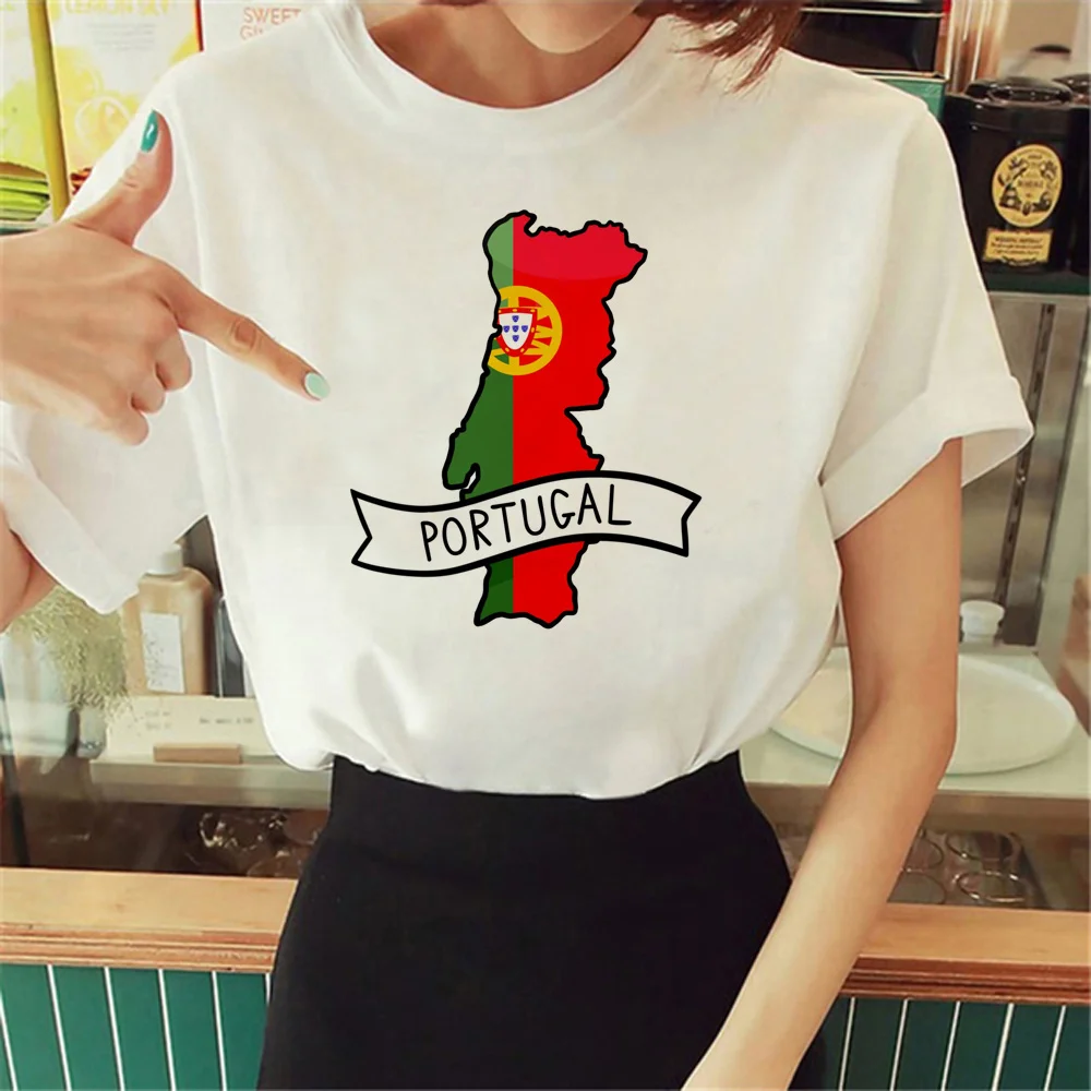 

Portugal Tee women summer Japanese t shirt girl anime y2k clothing
