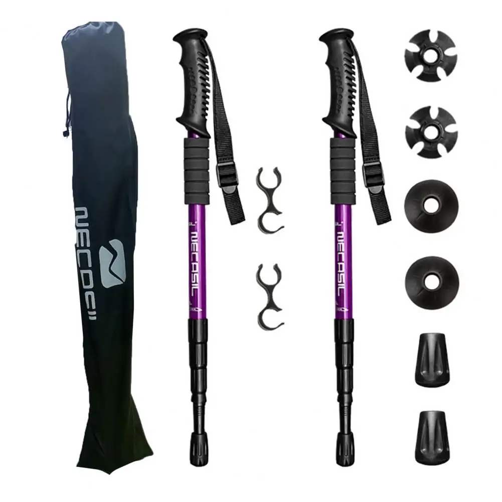 

1 компл. Износостойкая Трекинговая палка, противоскользящая трость, телескопические четырехсекционные трекинговые палки, помощь при ходьбе