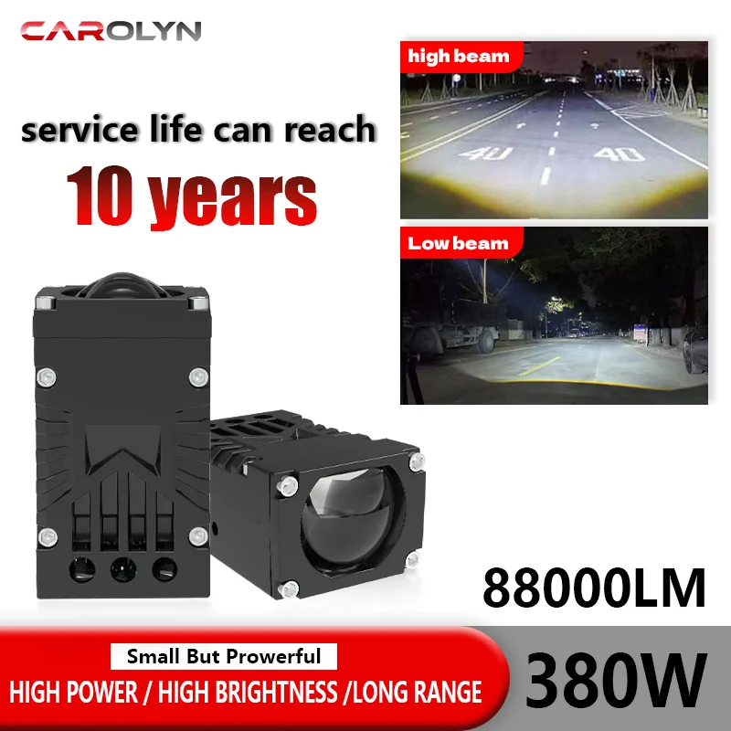 

Светодиодная Автомобильная Фара 380 Вт, 88000 Люмен, Суперяркая, С Линзой-проектором, Вспомогательный Прожектор Для Мотоцикла