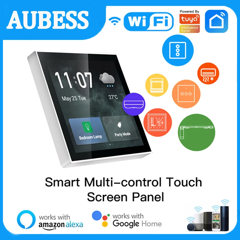 

Tuya Smart Home Multi-functional Touch Screen Control Panel 4 Inches Central Control For Intelligent Scenes Smart Tuya Devices