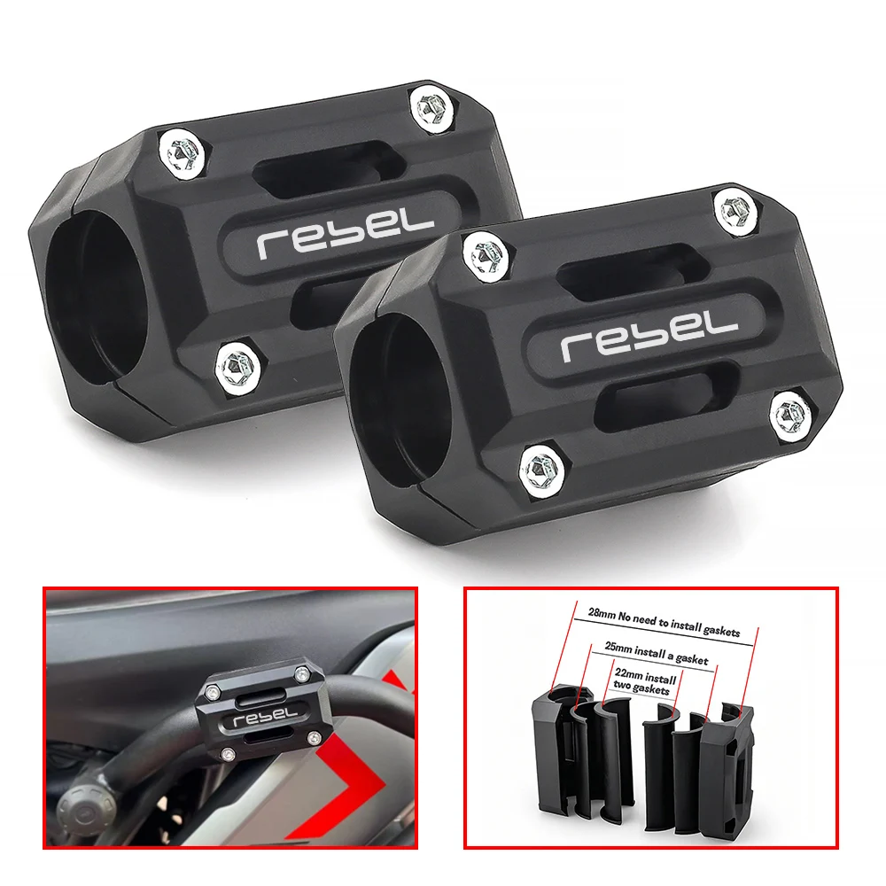 Фото Для HONDA REBEL 500 1100 300 CMX500 300 1100 REBEL 1100 CMX1100 CMX300 защита двигателя, бампер, защитные дуги, аксессуары №1