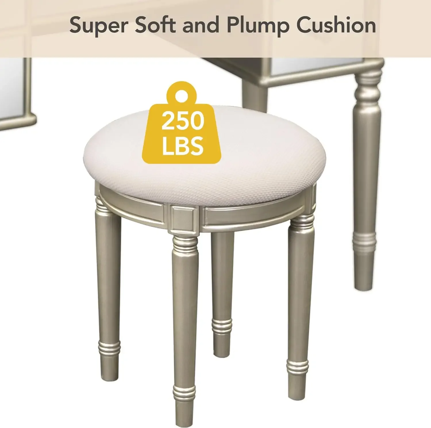 Туалетный столик для макияжа 43 дюйма набор туалетного столика с трехскладным