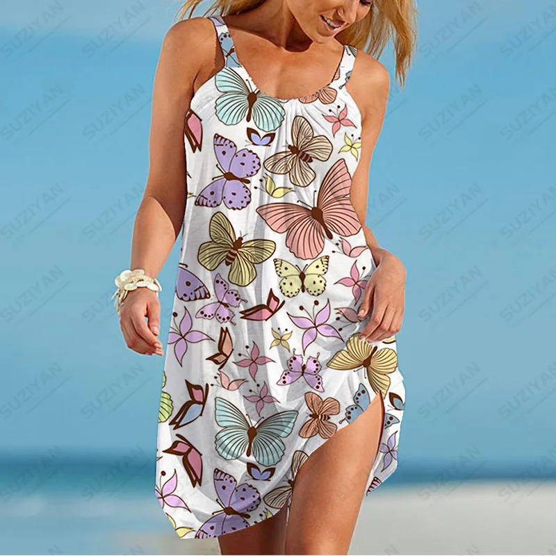 

Fashionable Printed Pink Dress Girl Aesthetic Women'S Summer Dress All Elegant Wholesale 2022 Patterns Wild