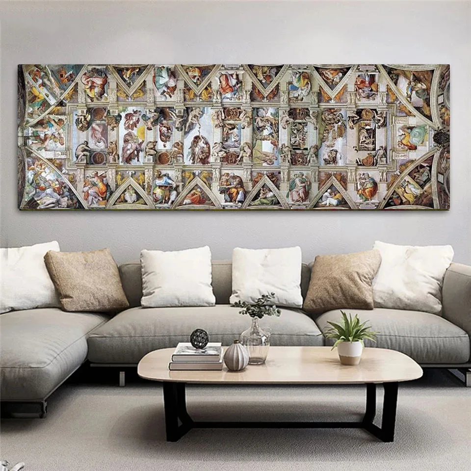 

Полноразмерная Алмазная 5d-картина с квадратными и круглыми стразами, вышивка на потолок в стиле Сикстинской часовни, мозаика с религиозным мотивом, домашний декор X968