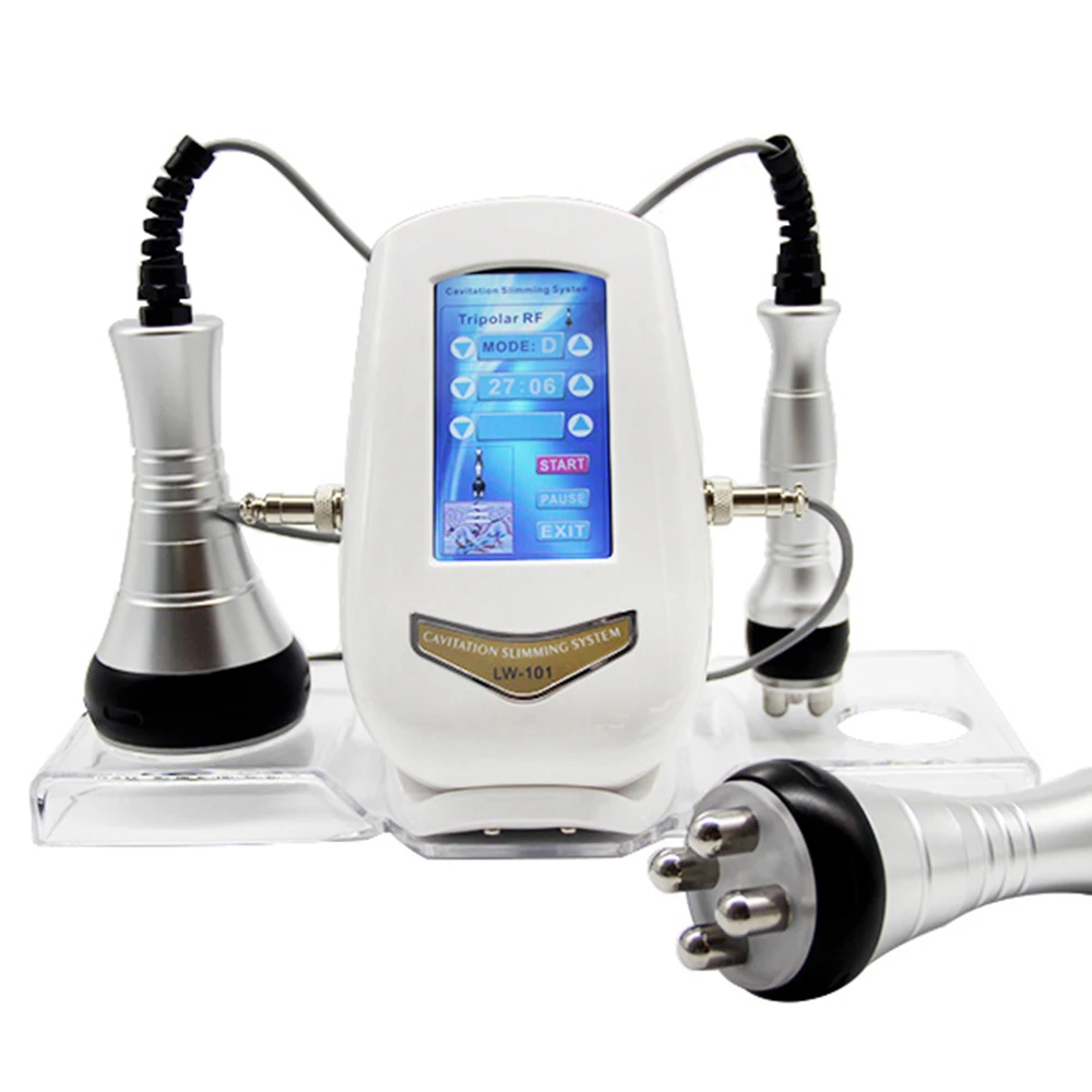 3 IN 1 Ultrasonic 40K Cavitation Body Slimming Machine RF Beauty Device Facial Massager Skin Tighten Face Lifting Skin Care Tool