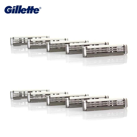 Gillette Sensor Excel Refill Лезвия для бритвы Sensor Close Shave Мужское лицо Борода 2-слойные картриджи для бритья по 10 шт.