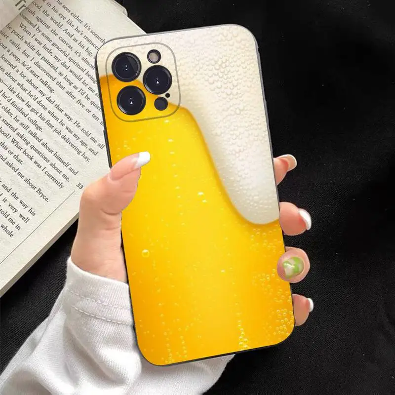y z alkoholem piwa Silikonowe etui na telefon do iphone 14 13 12 11 Pro Mini XS MAX 8 7 6 Plus X XR Cover