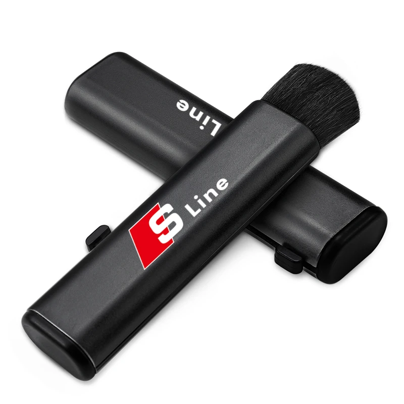 

1 шт. PPS Автомобильная выдвижная щетка для чистки из искусственной шерсти, маленькая щетка для Audi Sline A1 A3 A4 A5 A6 A7 A8 B8 B9 B6 C6 Q2 Q3 Q5 Q7