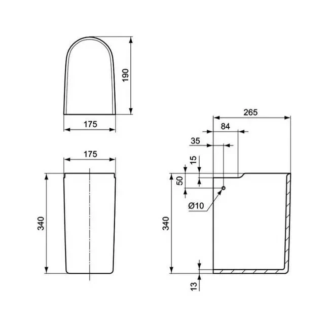 Полуколонна для раковины Ideal Standard CONNECT E797501 белый |
