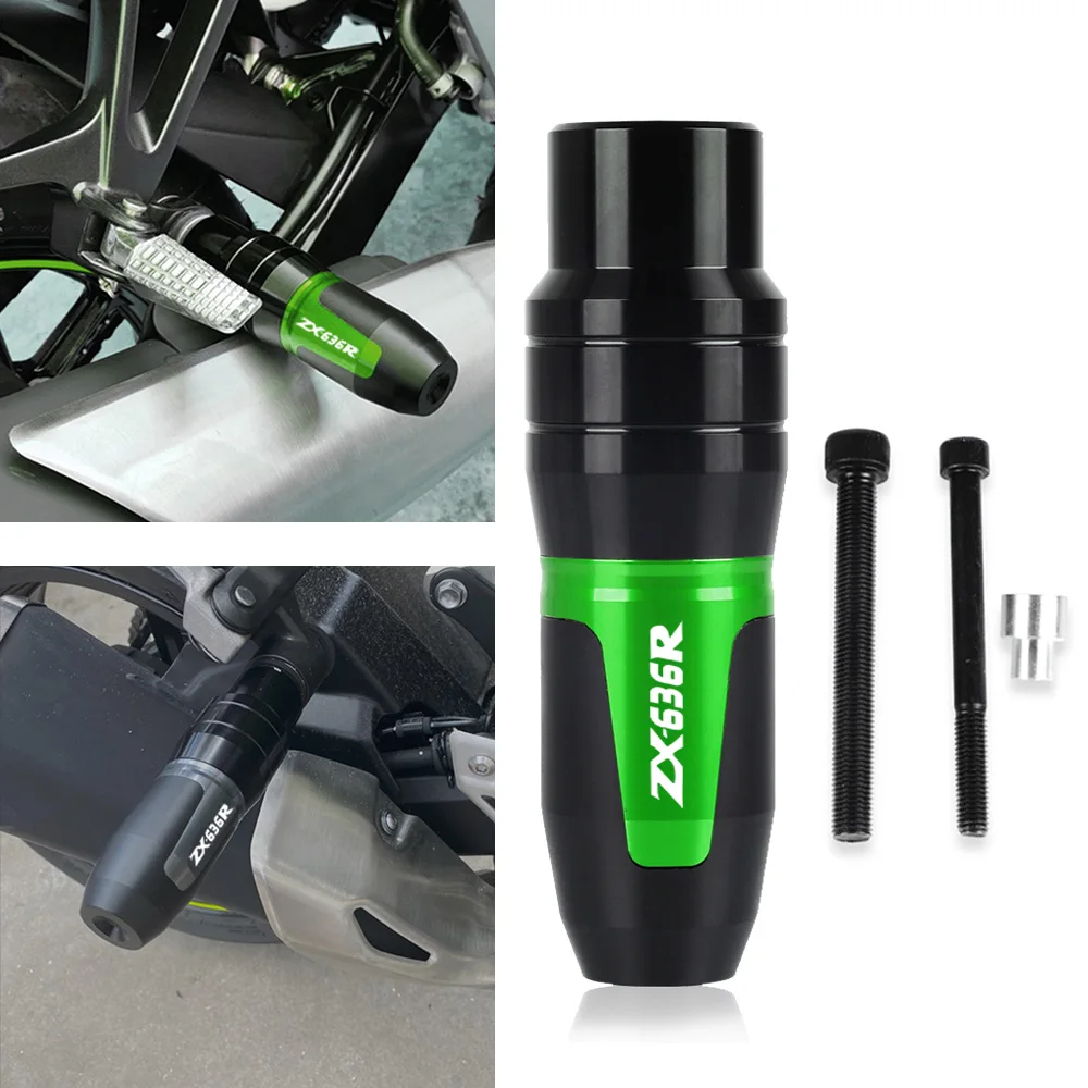 

For Kawasaki ZX636R ZX 636R 2000 2001 2002 2003 2004 Accessories Motorcycle Aluminum Crash Pads Exhaust Sliders Crash Protector