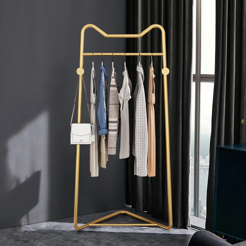 

Luxury Corner Hangers Household Clothes Rack Bedroom Floor To Wall Simple Clothes Hanger Organizer Living Room Furniture