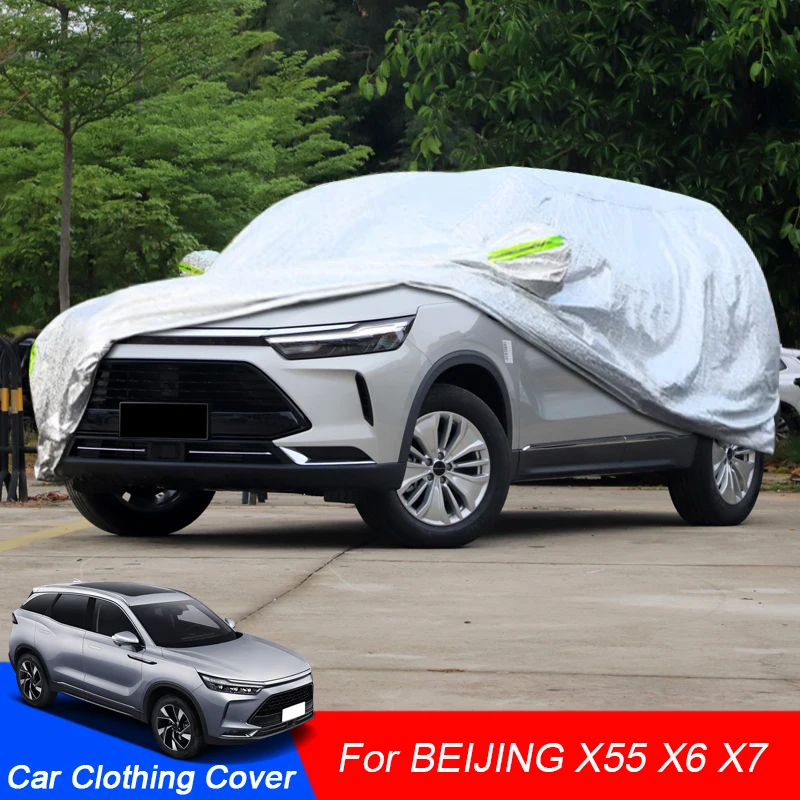 Чехол для автомобиля с защитой от дождя, мороза, снега и пыли, водонепроницаемый защитный чехол, внешние Автоаксессуары для Пекина X55, X6, X7, 2022, 2023, 2024