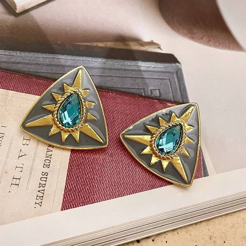 Женские Геометрические серьги-гвоздики Draweye Модные Винтажные элегантные серьги