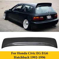 for honda civic eg eg6 hatchback 1992 1996 carbon fiber rear roof spoiler trunk wing boot lip car styling