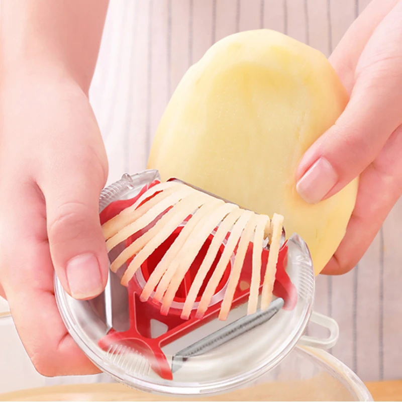 

3-in-1 Vegetable Peeler Set Stainless Steel Multi-purpose Peeler Shredder Grater Cutter Potato Carrot Peel Blade Kitchen Tools