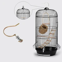 luxury outdoor bird cage metal big breeding miniature round parrot cage carrier travel indoor gabbia per uccelli bird supplies