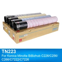 4color compatible for tn223 toner cartridges konica minolta bizhub c226 c7222 c7226 copier powder c256 printer
