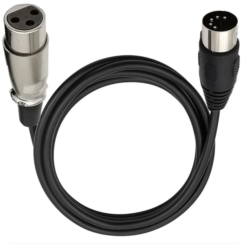 Кабель-переходник MIDI-XLR DIN 5-контактный разъем «папа» — XLR 3-контактный аудиокабель для подходящих музыкальных инструментов с разъемом MIDI или XLR (art.: 3920ce6ccfd62) - 3920ce6ccfd62