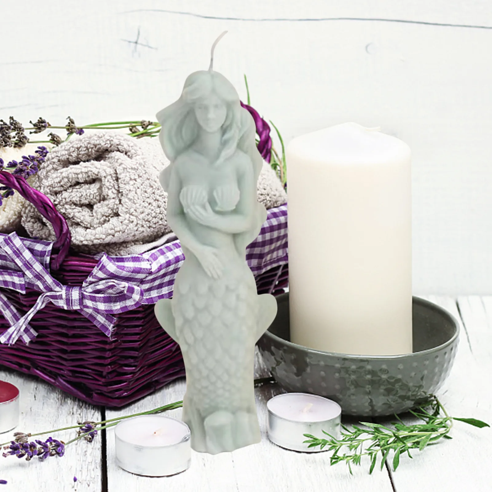 

3D Mermaid Soap Mold Craft Art Silicone Soap Mold DIY Handmade Soap Molds For Chocolate Ice Cube Cookie Pastry Pies Cake Cupcake