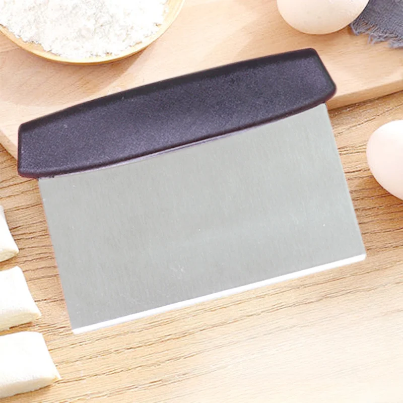 

Safe Cake Scraper Shovel Stainless Steel Spatula Sided Edge Stripe Edge Smoother Mover Baking Pizza,Bread,Cookie,Pie,DIY-Cutter