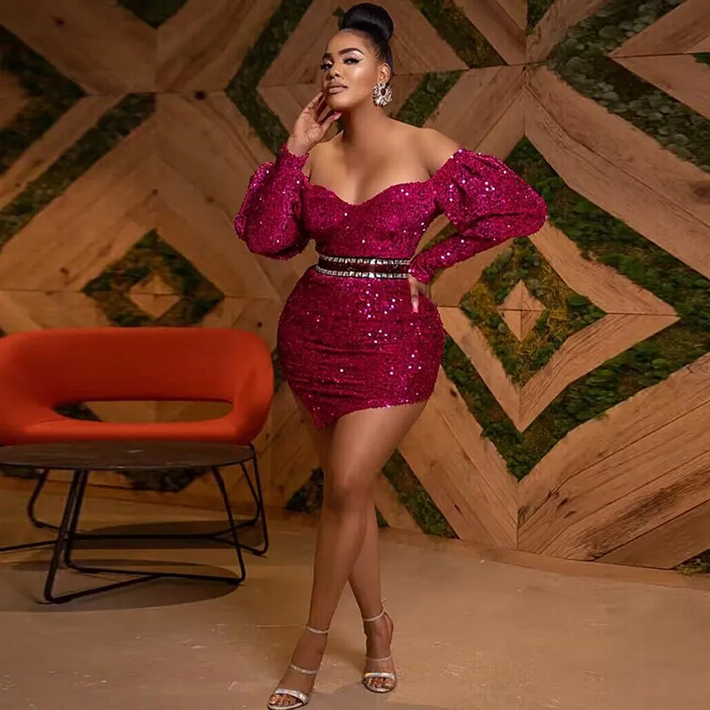 

Африканские платья для женщин с длинным рукавом, вечернее мини-платье с пайетками из Турции для свадебной вечеринки, мусульманская африкан...