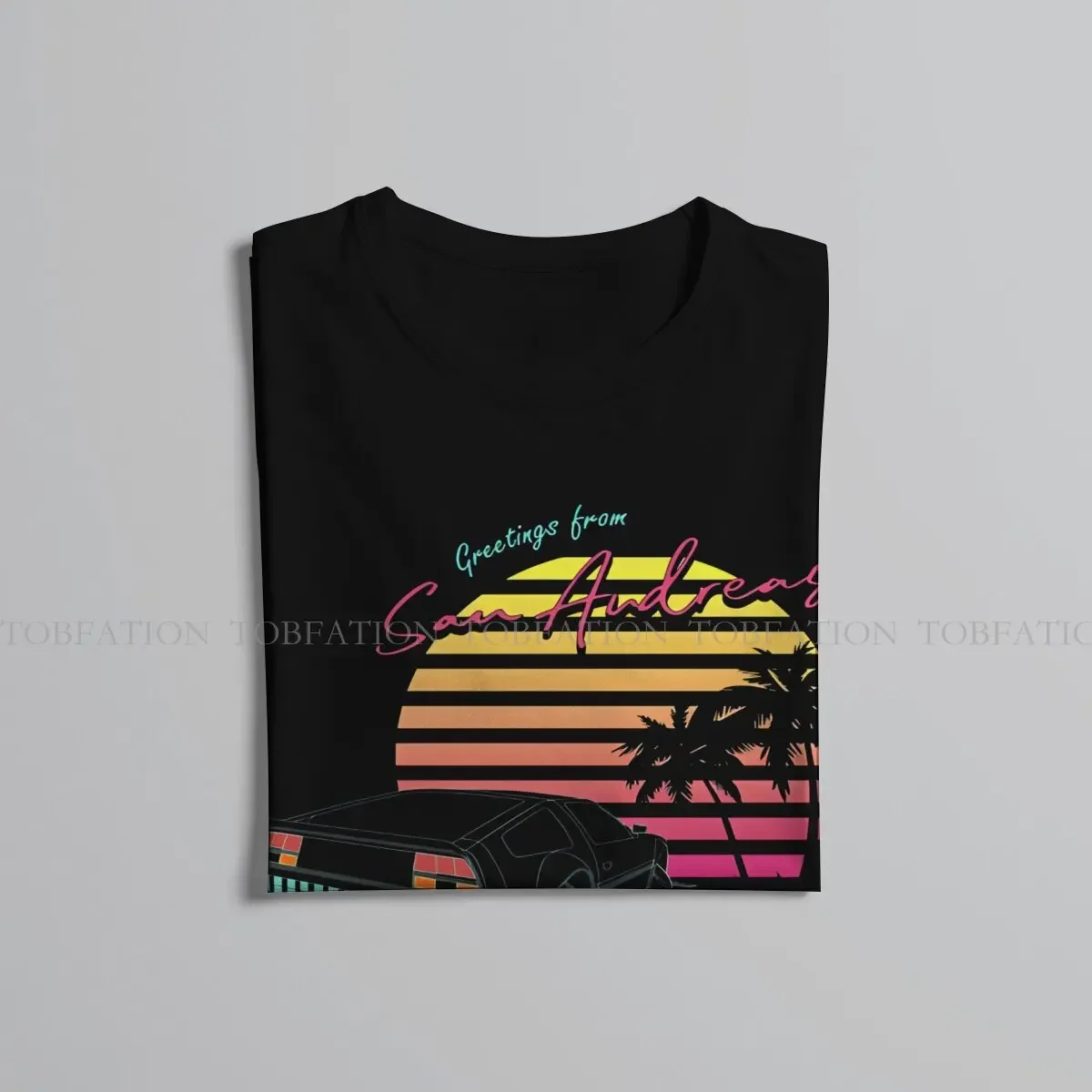 Футболка с принтом игры GTA для мужчин приветствиями из Сан-Андреаса мягкая