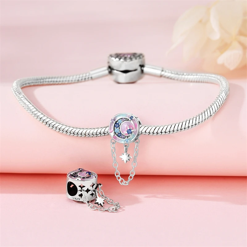 Новинка 2024 подвески из стерлингового серебра 925 пробы бусины с солнцем звездой и