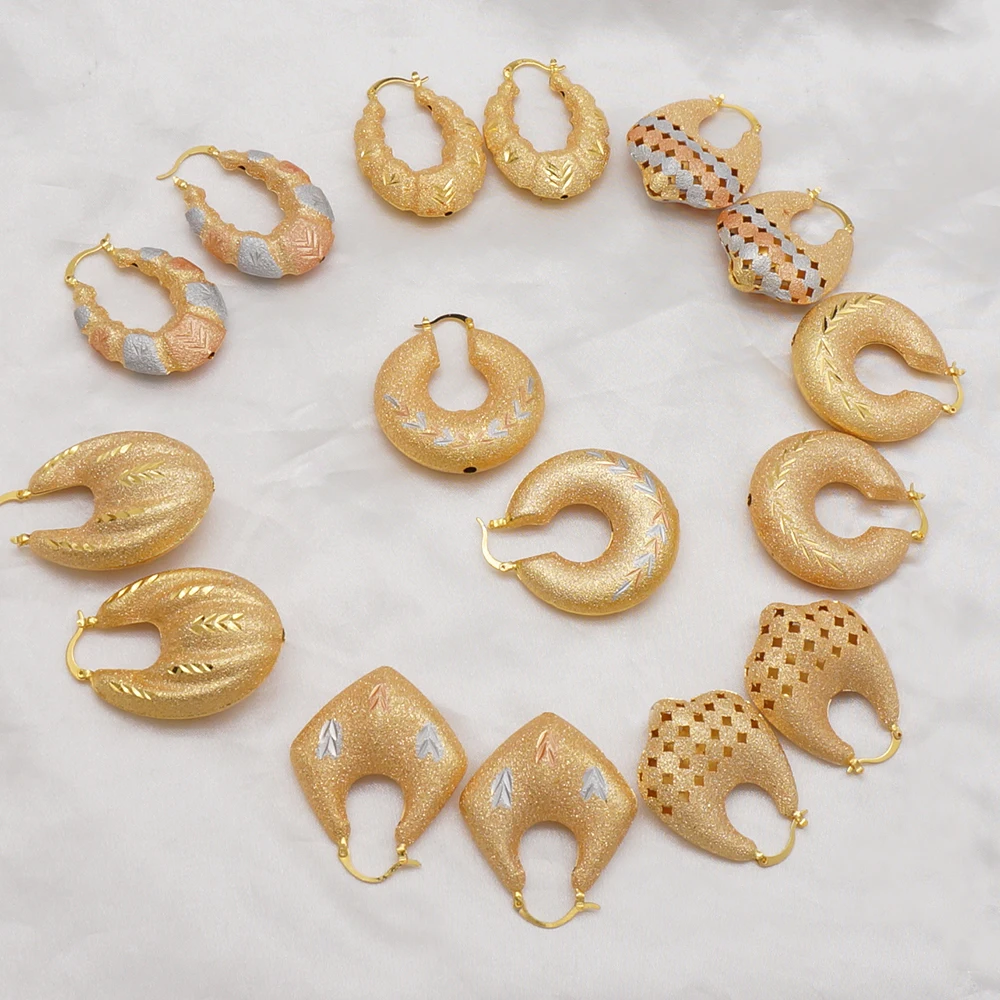 

Trendy Jewelry Simple Gold Color Hoop Earrings For Women Girl Gold Circle Round Minimalist Earrings Party 2022 Wholesale prices