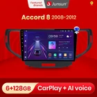 Junsun V1 AI Голосовое CarPlay Автомагнитола Магнитола Мультимедиа автомобиля для  хонда аккорд 8 Honda Accord 8 2008-2012 Android auto 4G GPS трекер навигатор 2 DIN 2 дин андройд Аудио Автомагнитолы