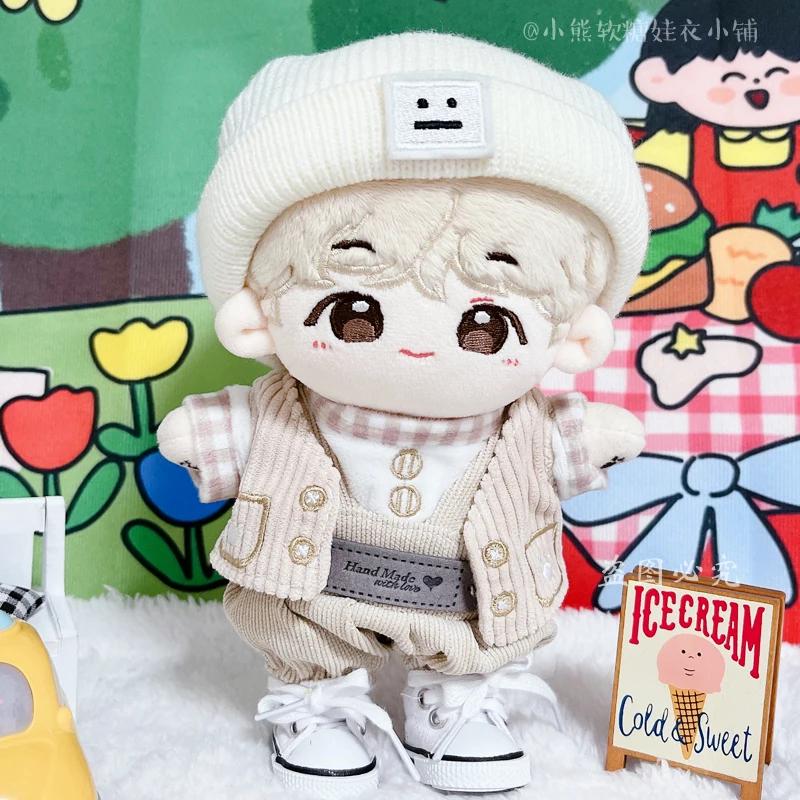 

Doll Clothes for 20cm Idol Dolls Accessories Plush Doll's Clothing Cute Suspenders Pant Suit Stuffed Toy Dolls Outfit Handmade