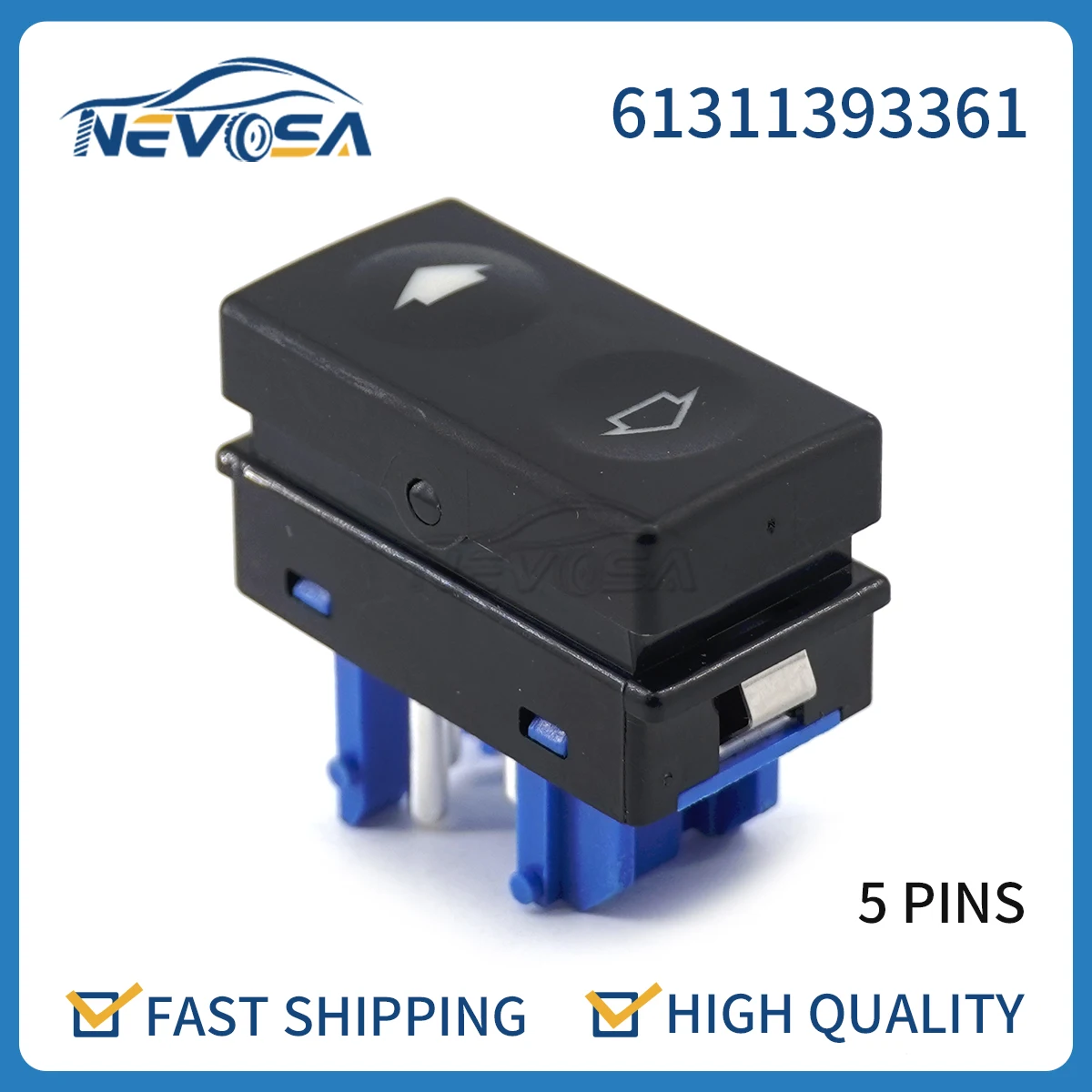 

Nevosa 61311393361 Power Car Window Control Switch Lifter Button For BMW E36 3 Series 318iS 328i M3 Z3 Blue Base Car accessories