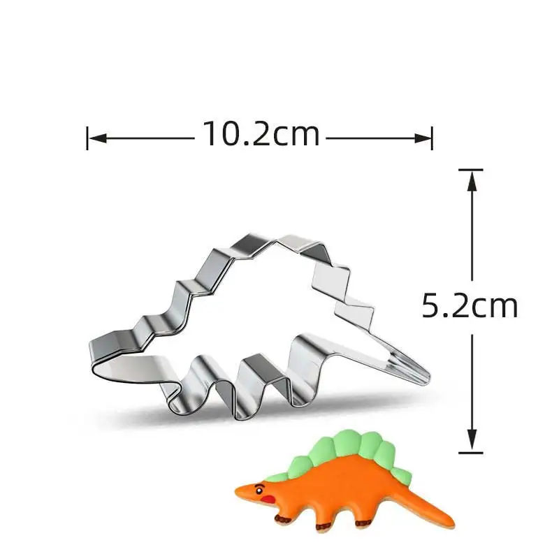 

Cake Cookie Biscuit Cutter Decorating Mould Pastry Baking Tools Stegosaurus Stainless Steel Dinosaur Animal Fondant