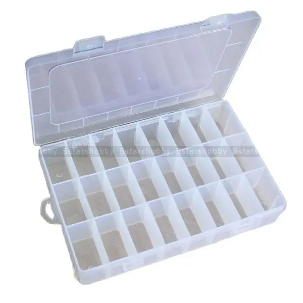 

24 Cells Plastic Storage Case Box for Spare Screws Washers Connectors Plugs