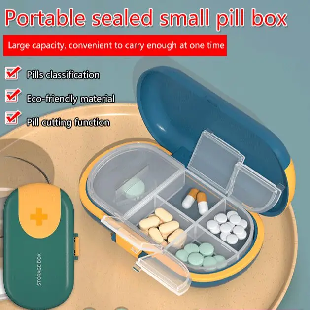 

Portable Sealed Small Pill Box Travel Medicine Storage Medicine Storage Box