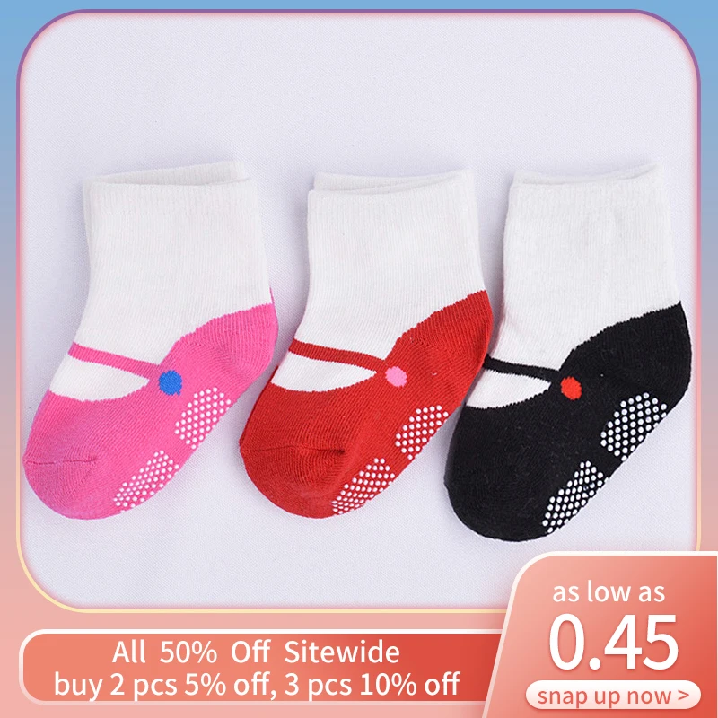 

Anti-slip Silicone Bottom Baby Socks Soft Breathable Sweat Absorption Cotton Toddler Cartoon Boy Girl Floor Socks Infant 짧은양말