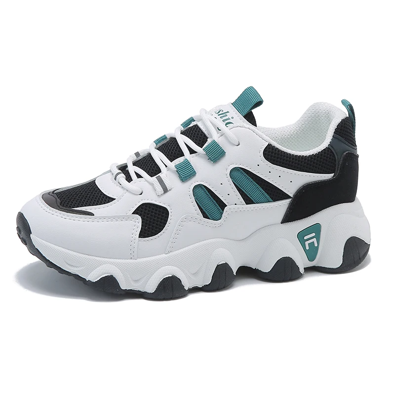 

New Spring Women's Shoes Outdoor Sports Lace Up Platform Breathable Height Wedges Shoes