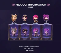 lol original spot kda q version of the figure anime game characters model ornaments collectibles pvc model toys