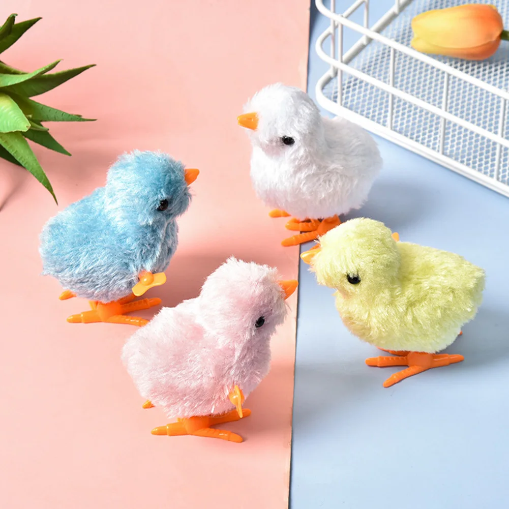 

Plush Chick Clockwork Easter Chicken Winding Animal Wind Up Toys Simulation Lovely Realistic Animal Doll Plush Chick Toy