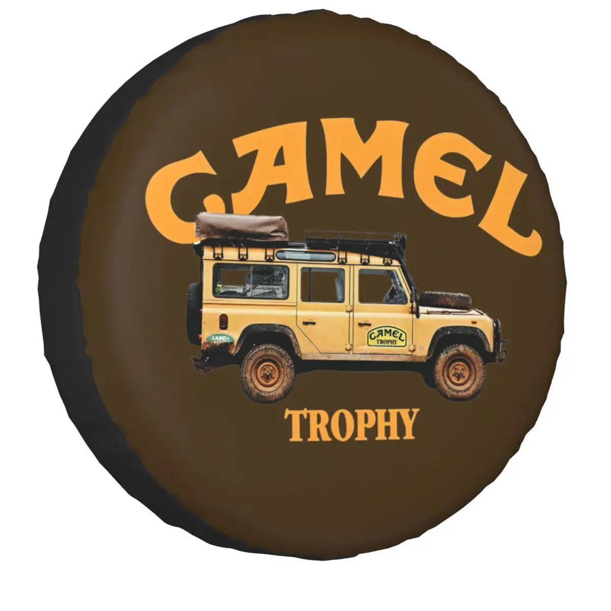 

Camel Trophy Defender 110 Spare Tire Cover Bag Pouch for Jeep Mitsubishi Pajero Dust-Proof Car Wheel Covers 14" 15" 16" 17" Inch