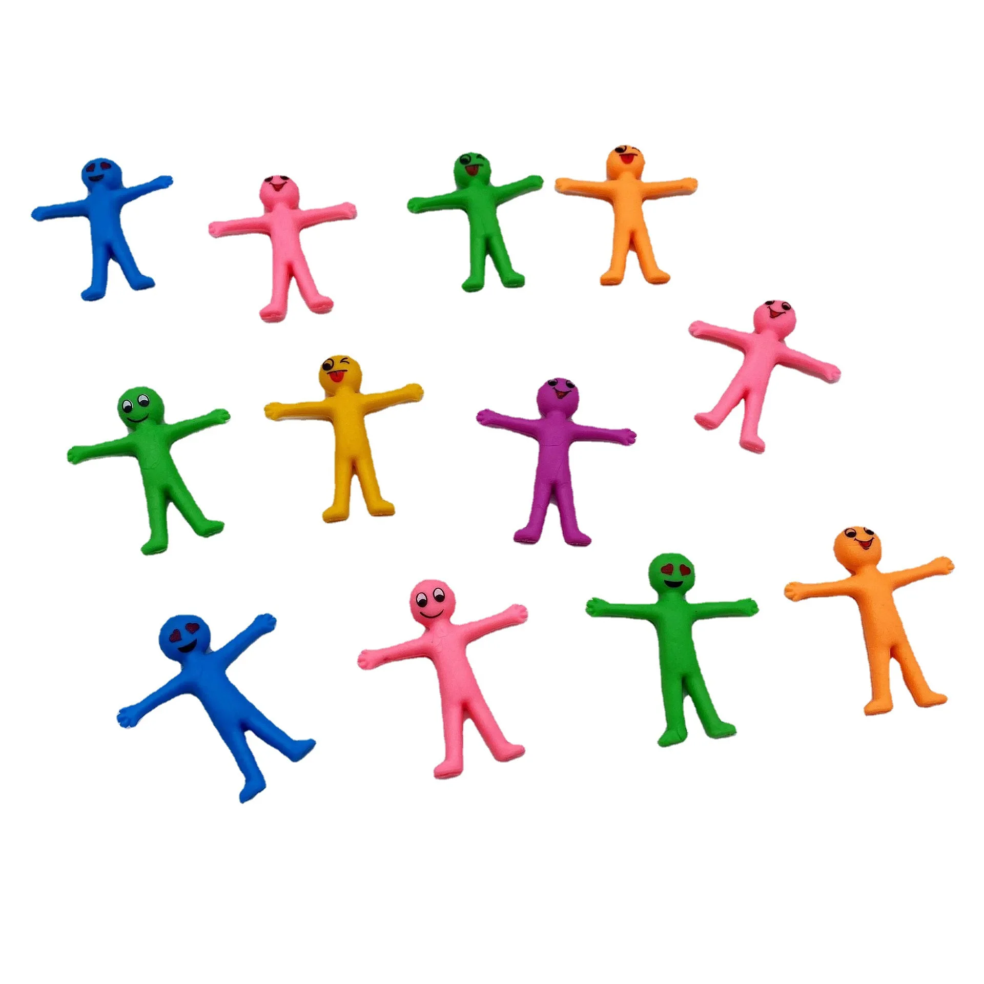 

Adorable Colorful Smiley TPR Soft Rubber Villain Anti-stress Decompression Toys Can Be Stretch at Will Kids Funny Stretchy Toys
