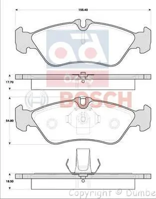 

Задняя Тормозная колодка 986424219 для