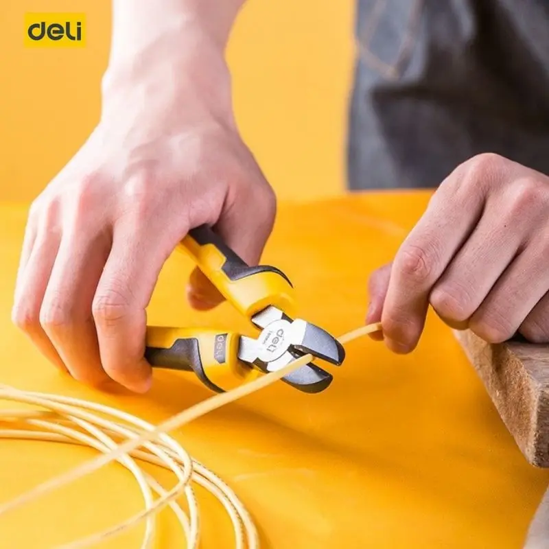 

Deli 6 Inch Universal Plastic Nippers Mini Diagonal Pliers Multifunctional Hardware Hand Tools Electrician Wire Cutter